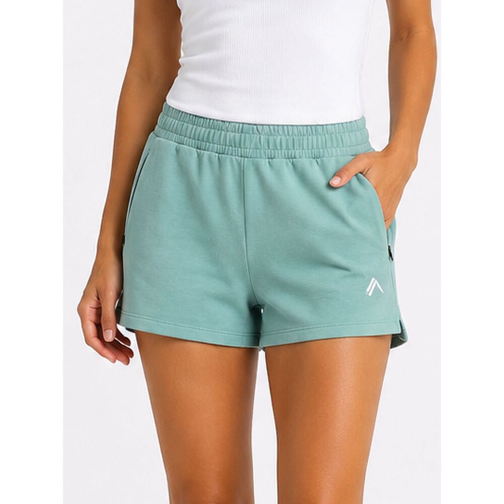 Alphalete Sage Green Lounge Sweat Shorts Zip Pocket XL